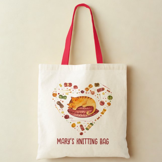 Niedliche Kat- und Garntasche Tragetasche (Von Creator hochgeladen)