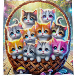 Niedliche Kätzchen Duschvorhang