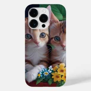 Niedliche Kätzchen in einem Blume-Korb Case-Mate iPhone 14 Pro Hülle