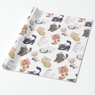Niedliche Kätzchen Muster Geschenkpapier