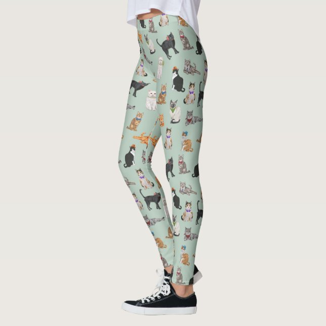 Niedliche Kätzchen Muster Leggings (Links)