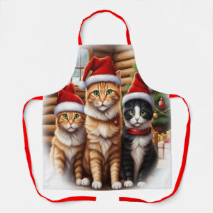 Niedliche Kätzchen Weihnachten Schürze