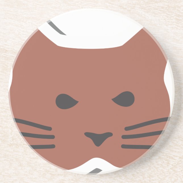 Niedliche Katze 2 Getränkeuntersetzer (Vorne)