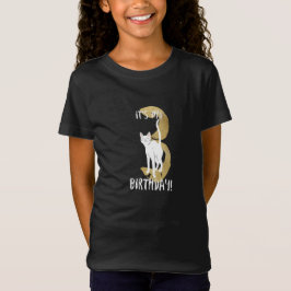 Niedliche Katze 3. Geburtstag mit Goldtypografie K T-Shirt