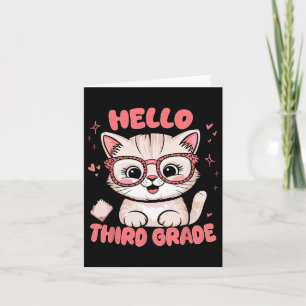 Niedliche Katze 3. Klasse Vibes Back to School Tea Karte