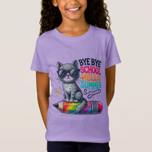 Niedliche Katze auf Bleistifthaftung anlässlich de T-Shirt