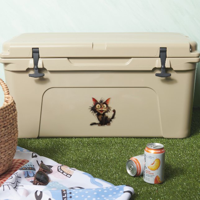 Niedliche Katze Aufkleber (Kühler)