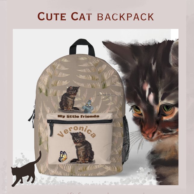Niedliche Katze Bedruckter Rucksack (Von Creator hochgeladen)