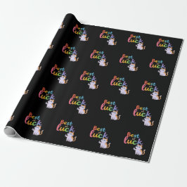 Niedliche Katze Bestes Glück: Spaß und Spaß vertei Geschenkpapier