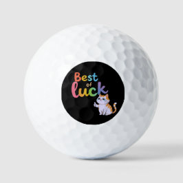 Niedliche Katze Bestes Glück: Spaß und Spaß vertei Golfball