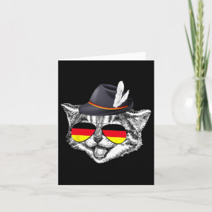 Niedliche Katze Deutsches Flaggenfest Deutschland  Karte