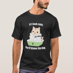 Niedliche Katze, die die Hunde-Katze-Phrase verant T-Shirt