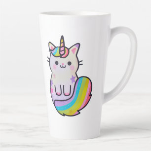 Niedliche Katze Einhorn Regenbogen Milchtasse