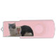 Niedliche Katze, Engel & Herz auf Korallenrosa USB Stick (Rückseite)