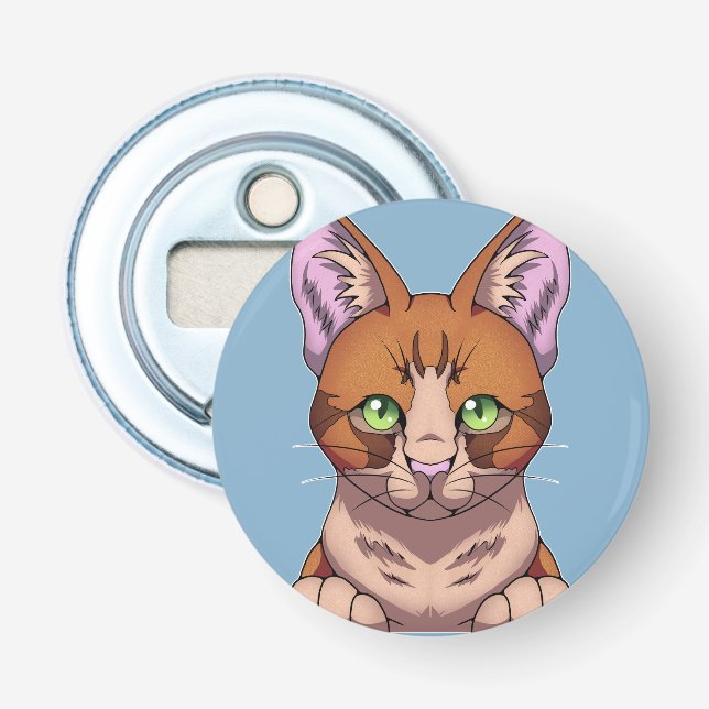 Niedliche Katze Flaschenöffner (Vorderseite)