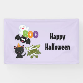Niedliche Katze, Fledermäuse, Mama und Geist Banner