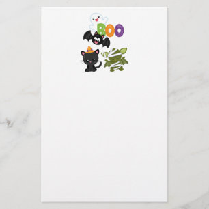 Niedliche Katze, Fledermäuse, Mama und Geist Briefpapier