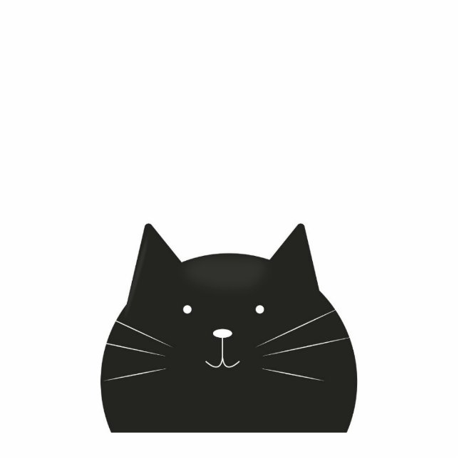 Niedliche Katze Freistehende Fotoskulptur (Vorne)