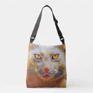 Niedliche Katze Golden Face Totbeutel Tragetaschen Mit Langen Trägern