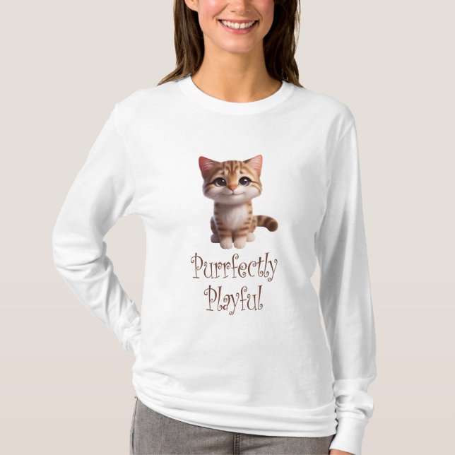 Niedliche Katze, gut gespielt T-Shirt (Vorderseite)