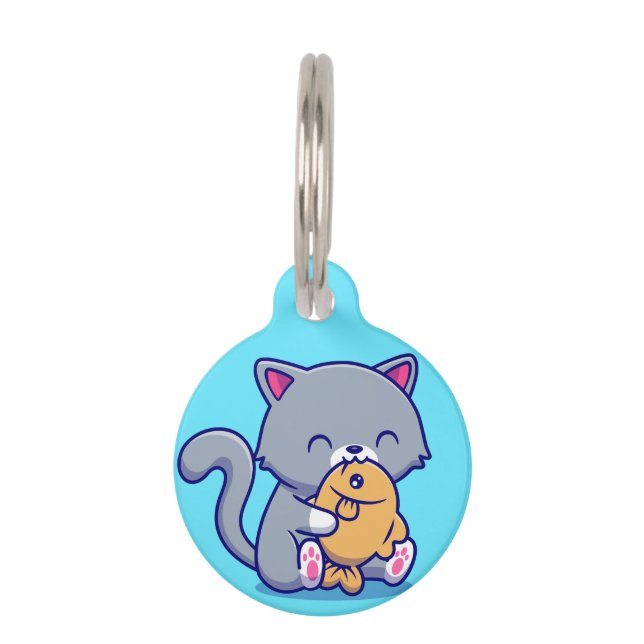 Niedliche Katze Haustiermarke (Vorderseite)