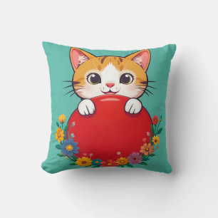 Niedliche Katze-Illustration Kissen
