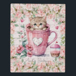 Niedliche Katze im Cup Rosa Rose Blume Puzzle<br><div class="desc">Dieses Puzzle ist mit einem wunderschönen Tischkitten in einer rosafarbenen Tasse und hübschen, rosa Blume ausgestattet. Es ist ein personalisiertes Geschenk für alle Katzenliebhaber. Die Option, sie mit einem Namen oder einem Initial zu personalisieren, löschen Sie sie einfach, falls nicht erforderlich. Klicken Sie auf die Schaltfläche "Bearbeiten mit Designtools", um...</div>