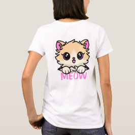 Niedliche Katze im Pocket-T - Shirt