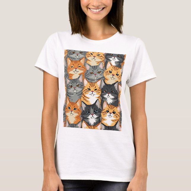niedliche Katze im Shirt (Vorderseite)
