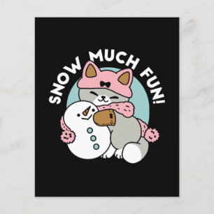 Niedliche Katze im Snow Gear mit Snowman Art Flyer