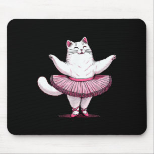 Niedliche Katze im Tutu Ballett tanzen Männer Frau Mousepad