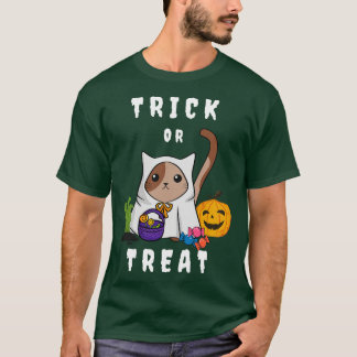 Niedliche Katze in einem Halloween-Kostüm auf eine T-Shirt
