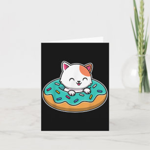 Niedliche Katze in einer Donut Funny Cat Lover Dou Karte