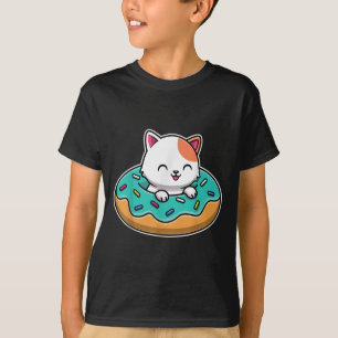 Niedliche Katze in einer Donut Funny Cat Lover Dou T-Shirt
