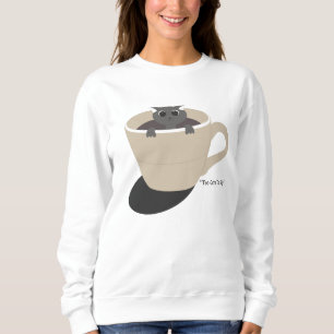 niedliche Katze in einer Tasse Sweatshirt