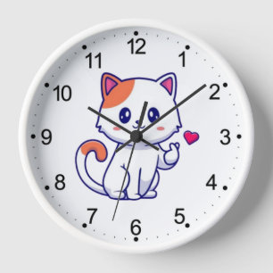 Niedliche Katze in Liebe signieren Hand-57577 Uhr