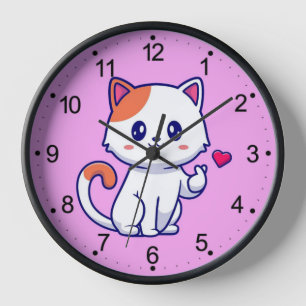 Niedliche Katze in Liebe signieren Hand-57577 Uhr