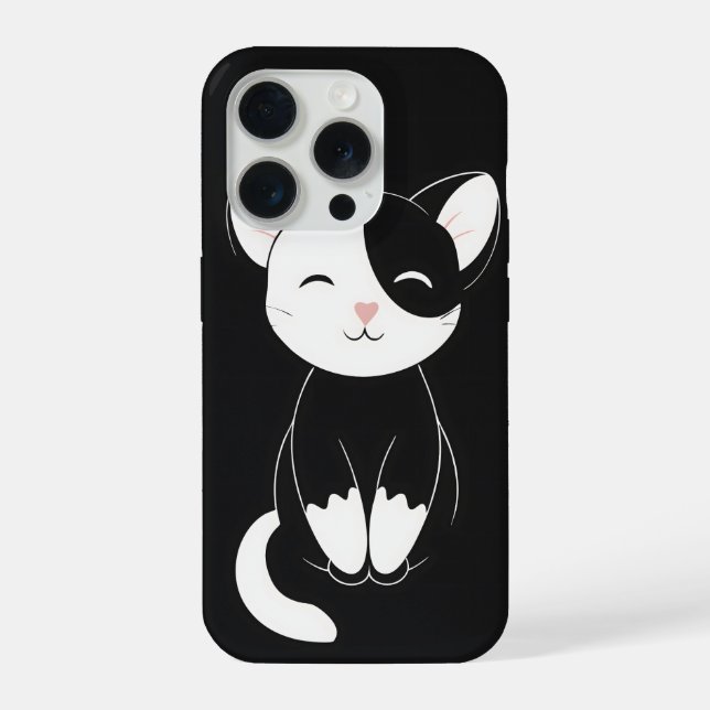 Niedliche Katze iPhone 15 Pro Hülle (Rückseite)