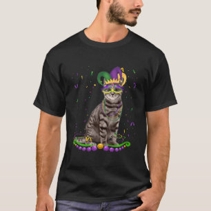 Niedliche Katze Karnevalsmaske Mardi Gras Dogs Lov T-Shirt