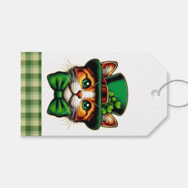 Niedliche Katze/Kätzchen Geschenkanhänger (Vorderseite (Horizontal))