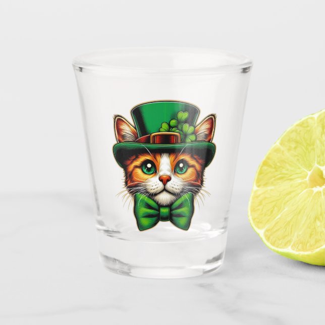 Niedliche Katze/Kätzchen Schnapsglas (Vorderseite)