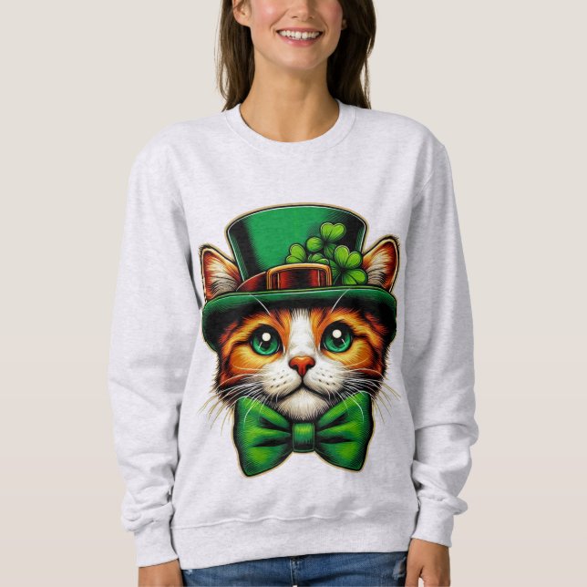 Niedliche Katze/Kätzchen Sweatshirt (Vorderseite)