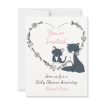 Niedliche Katze, Kätzchen und Blume Herzendusche