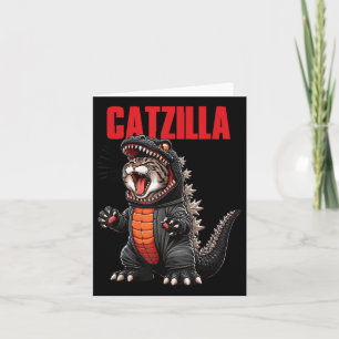 Niedliche Katze Katzilla für Katzen Mamas Katzen V Karte