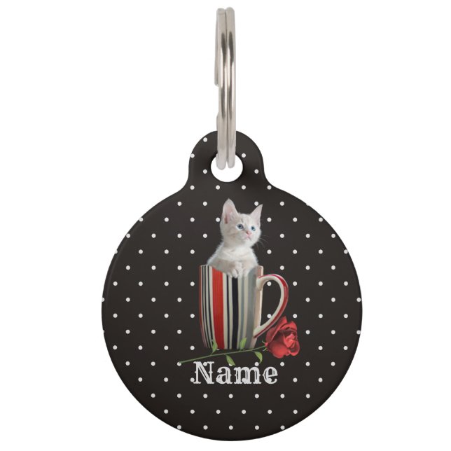 Niedliche Katze Kitten Pet Liebhaber Geschenk Haustiermarke (Vorderseite)