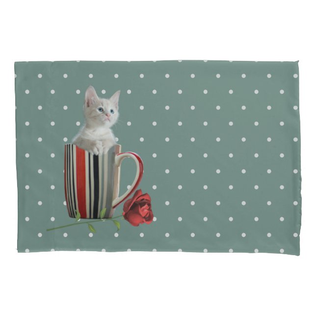 Niedliche Katze Kitten Pet Liebhaber Geschenk Kissenbezug (Vorderseite)