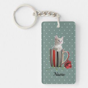 Niedliche Katze Kitten Pet Liebhaber Geschenk Schlüsselanhänger
