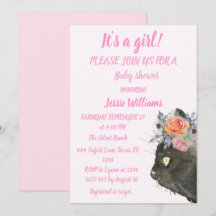 Niedliche Katze Kitty Kitten Pink Girl Baby Dusche