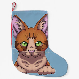Niedliche Katze Kleiner Weihnachtsstrumpf
