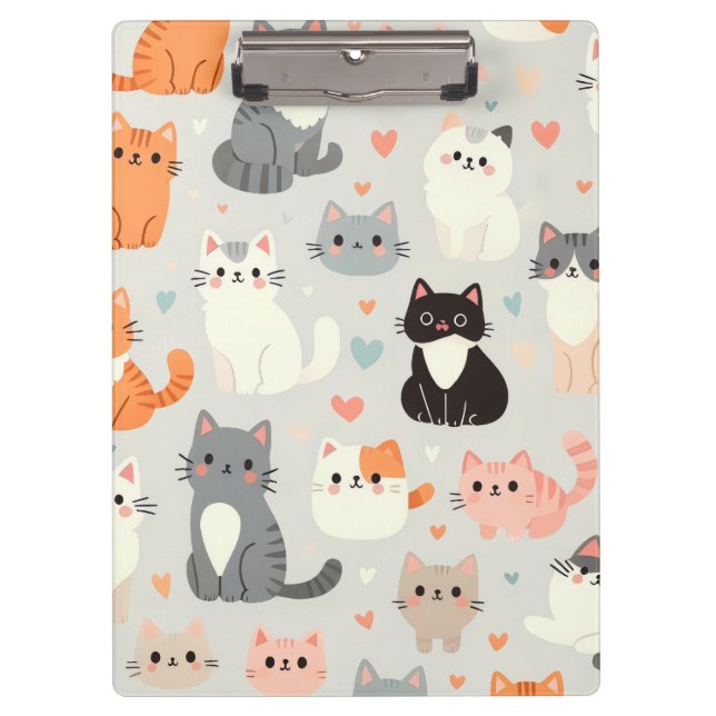 Niedliche Katze Klemmbrett (Vorderseite)